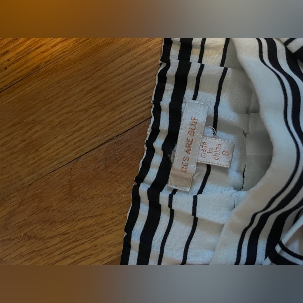 Skies Are Blue Black and White Striped Pants - Picture 4 of 6